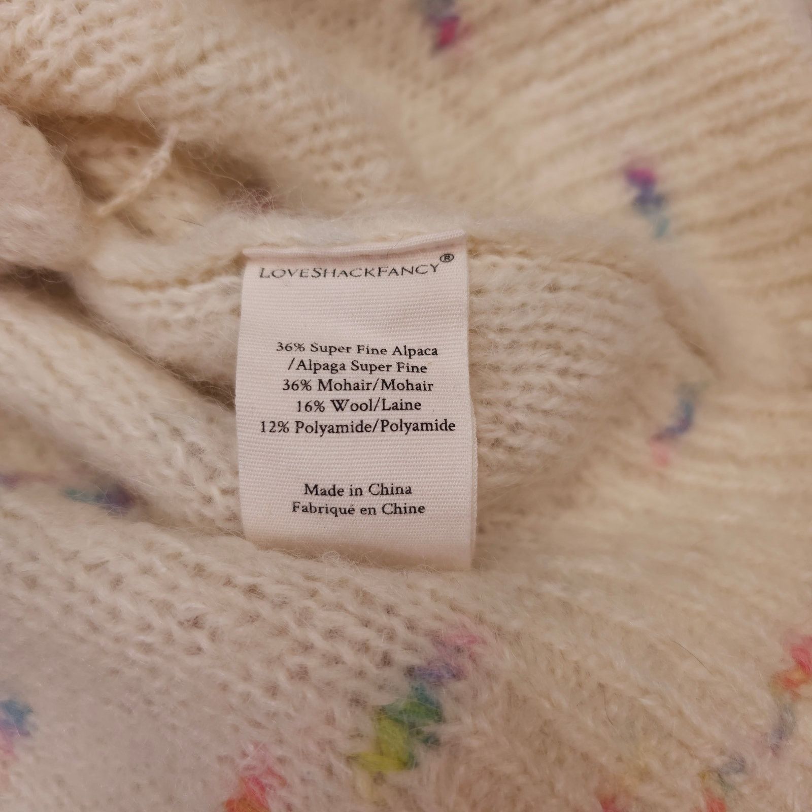 LoveShackFancy LoveShackFancy Emmanuelle Alpaca Cardigan Cream Sz Small Size S / US 4 / IT 40 - 8 Thumbnail