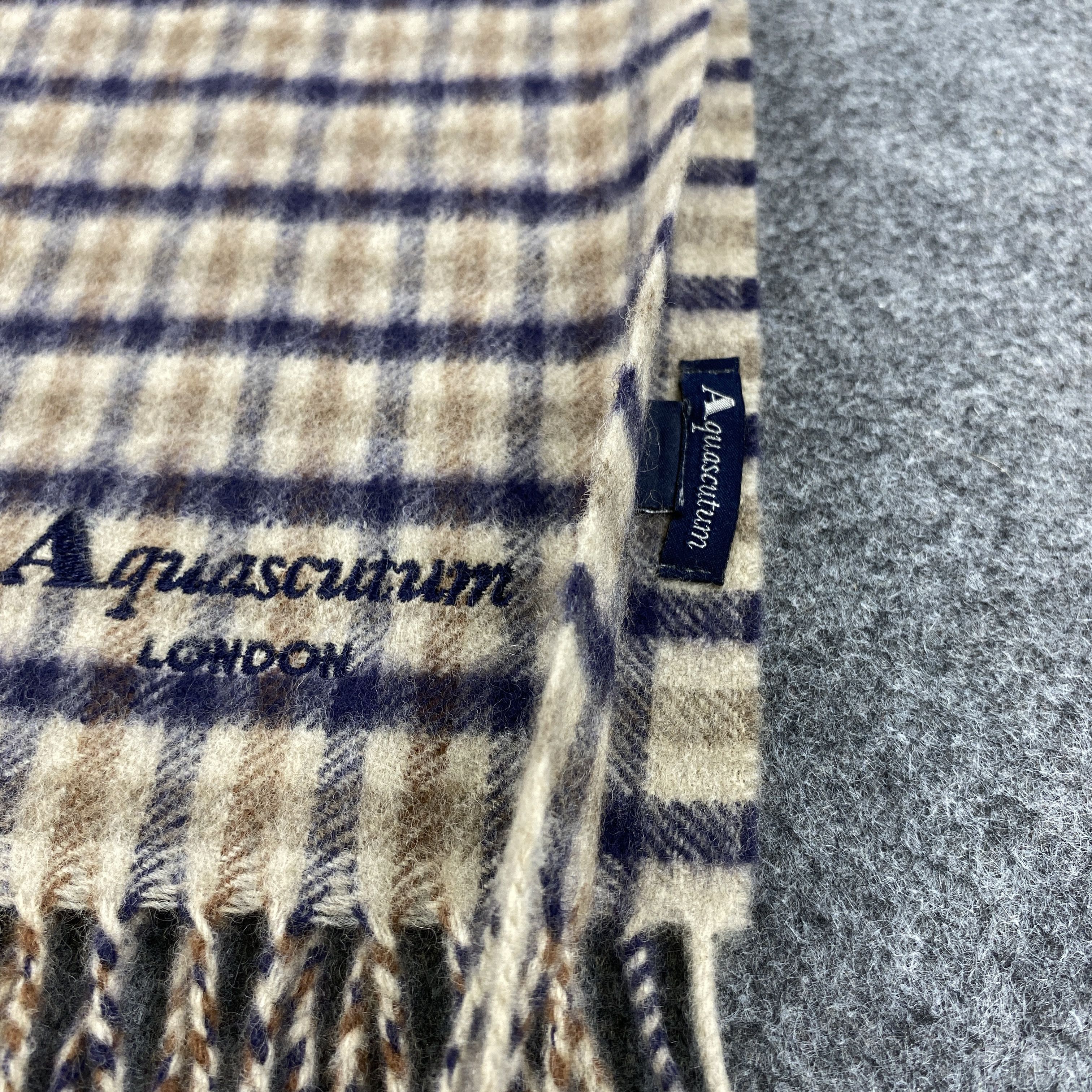Aquascutum × Vintage Aquascutum Scarf # Muffler # Neckwear # D698 Size ONE SIZE - 4 Thumbnail