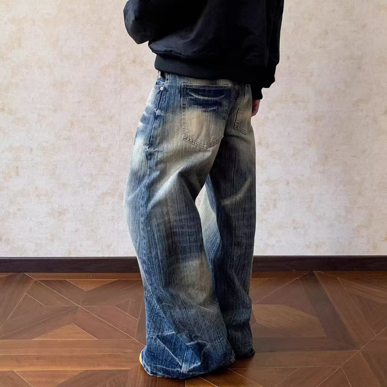 Vintage American Vintage-Vibe Washed & Distressed Jeans Size US 32 / EU 48 - 3 Thumbnail
