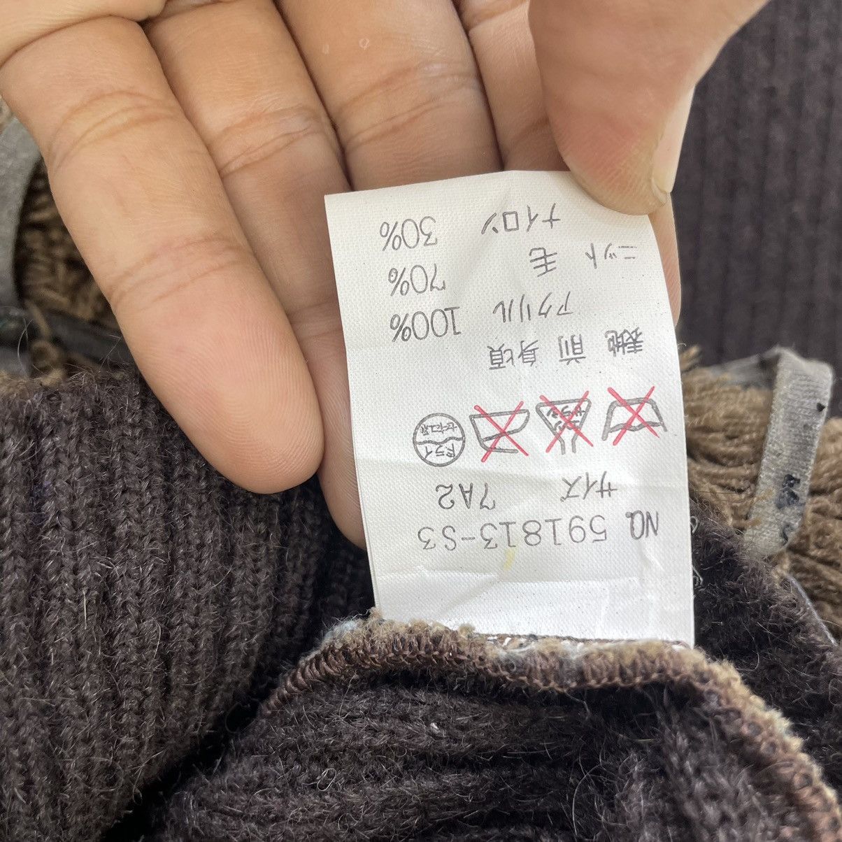 Designer × Japanese Brand × Vintage Made In Japan Sweatshirt Mohair Pullover Size M / US 6-8 / IT 42-44 - 6 Thumbnail
