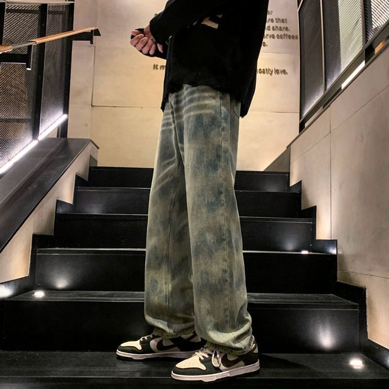Japanese Brand High street American heavy washed distressed tie-dye jeans Size US 32 / EU 48 - 3 Thumbnail
