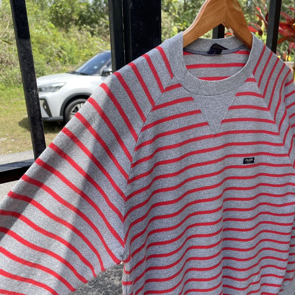 Adidas 🔥Vintage 90s Adidas Club Striped Crewneck Sweatshirts Size US S / EU 44-46 / 1 - 6 Thumbnail
