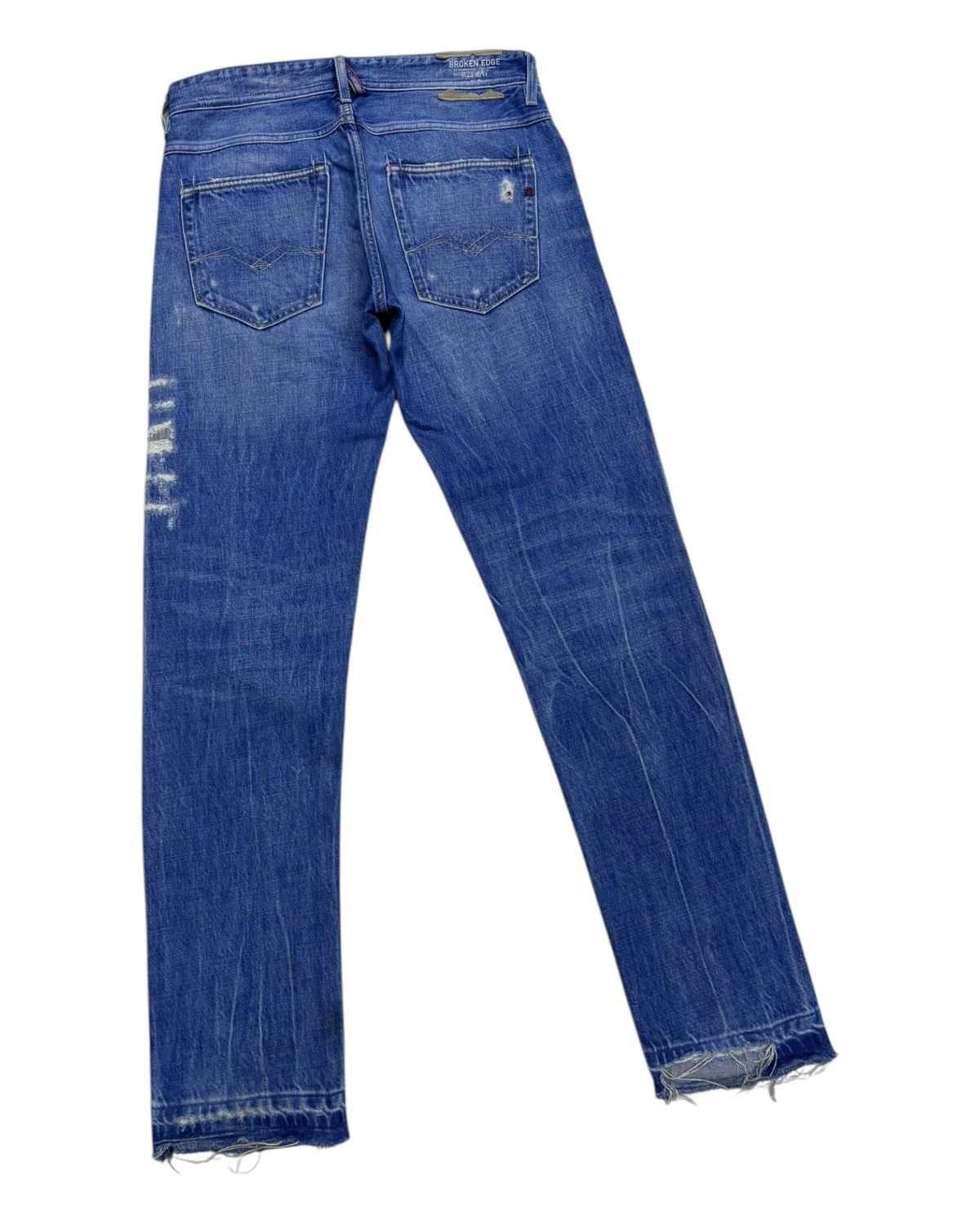 If Six Was Nine × Le Grande Bleu (L.G.B.) × Replay Vintage Replay Broken Edge Selvedge Denim Release Hem Jeans Size US 32 / EU 48 - 4 Thumbnail