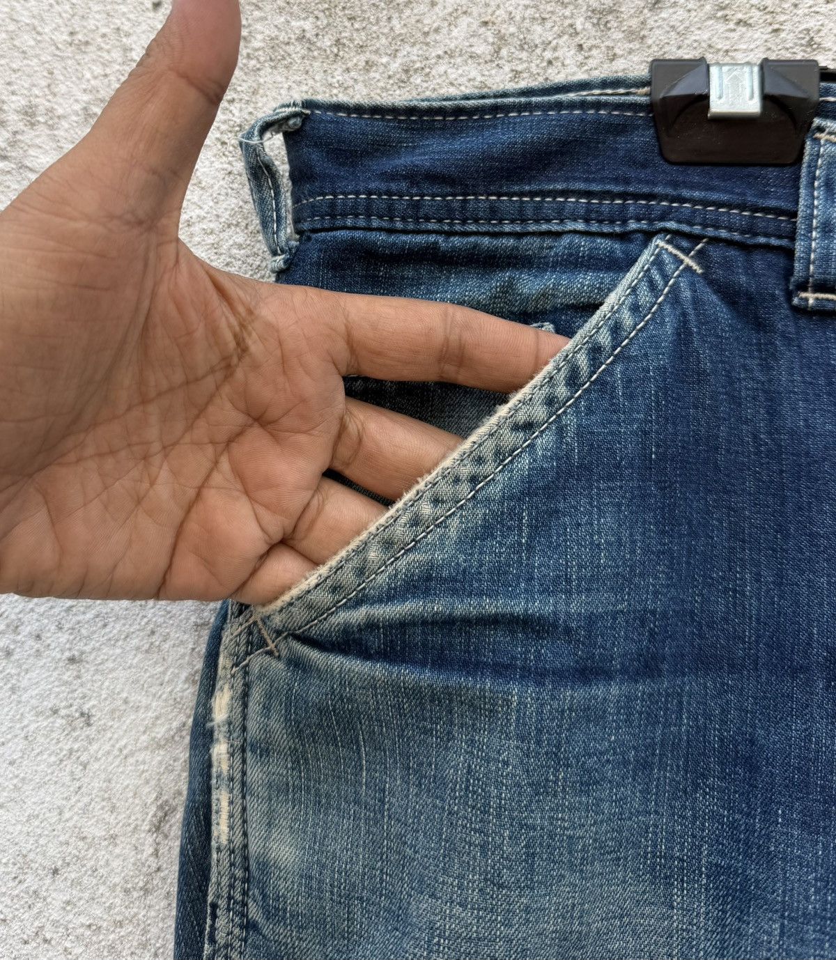 Blue Blue Japan Blue Blue Japan Denim Work Pants Heavy Distressed Carpenter Size US 32 / EU 48 - 2 Thumbnail