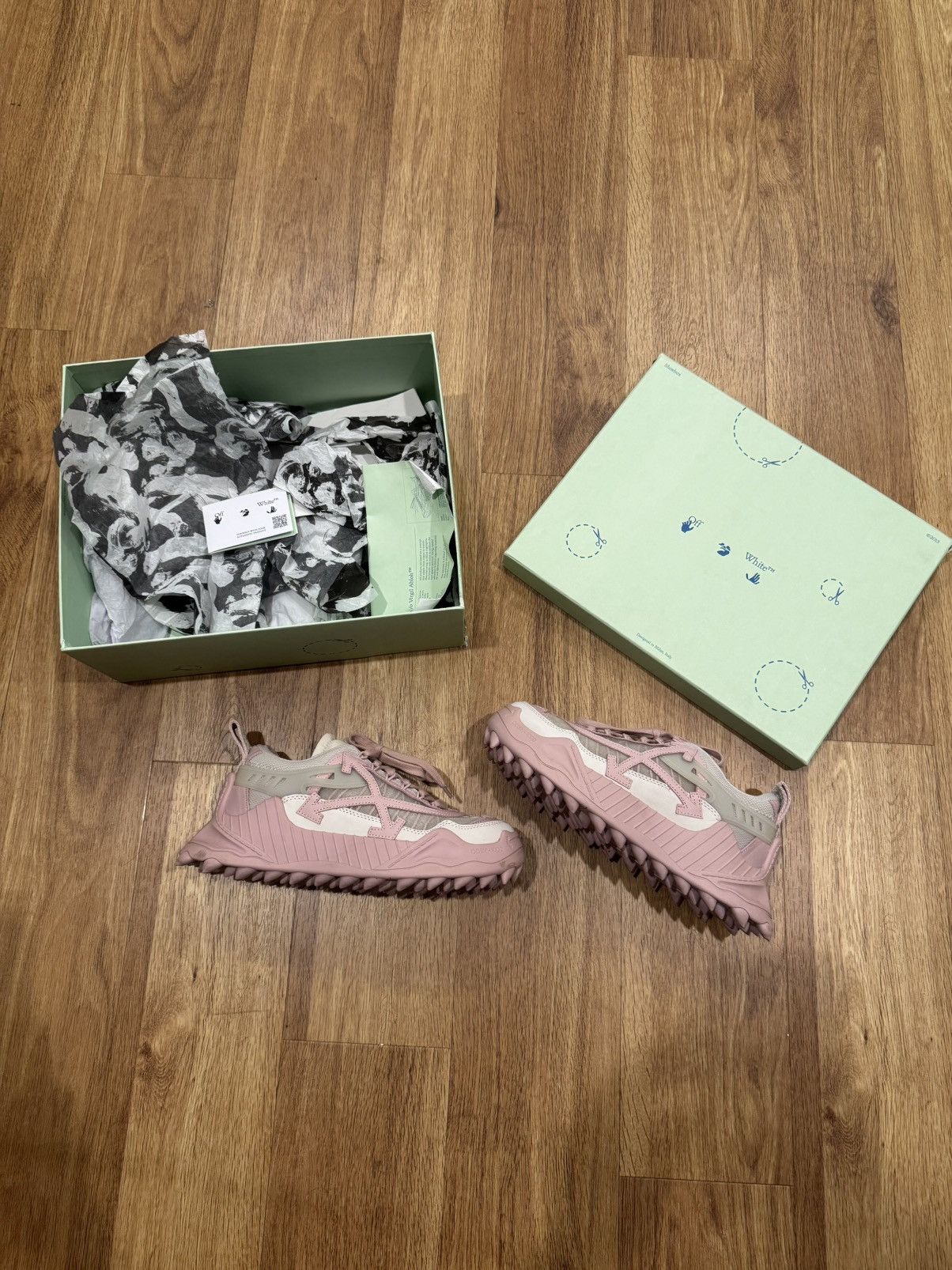 Off-White Off-White Odsy-1000 Beige Pink Size US 10 / IT 40 - 1 Thumbnail