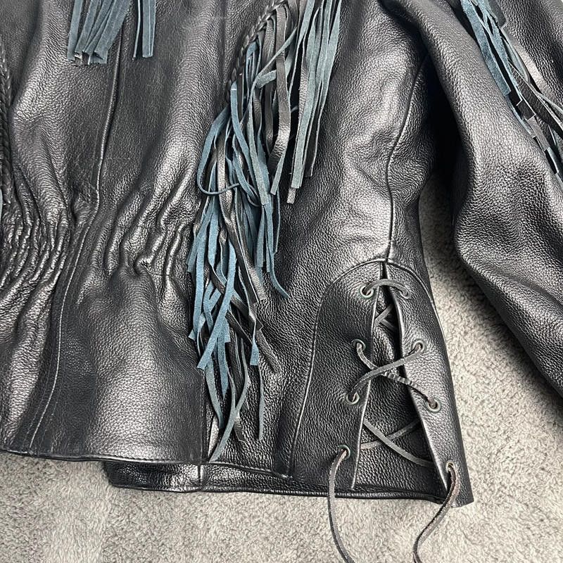 Designer OSX Leather Jacket L 100% Leather Size M / US 6-8 / IT 42-44 - 9 Thumbnail