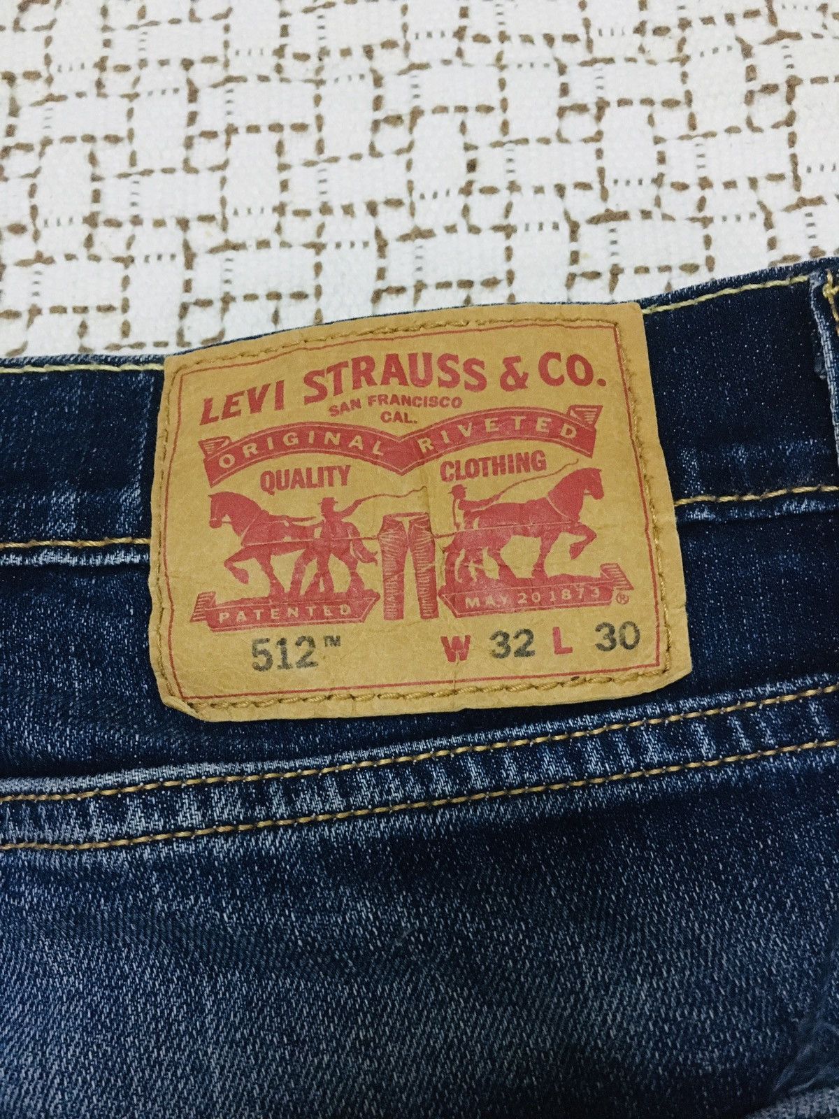 Levi's A06 Levis Lot 512 Distressed Denim Size US 33 - 13 Thumbnail