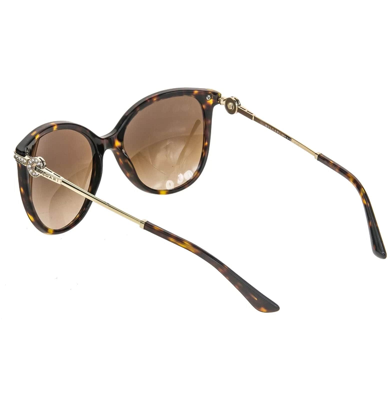 Bvlgari BVLGARI COIN Brown Havana Gold Logo Sunglasses BV8201B 8201 Size ONE SIZE - 3 Thumbnail