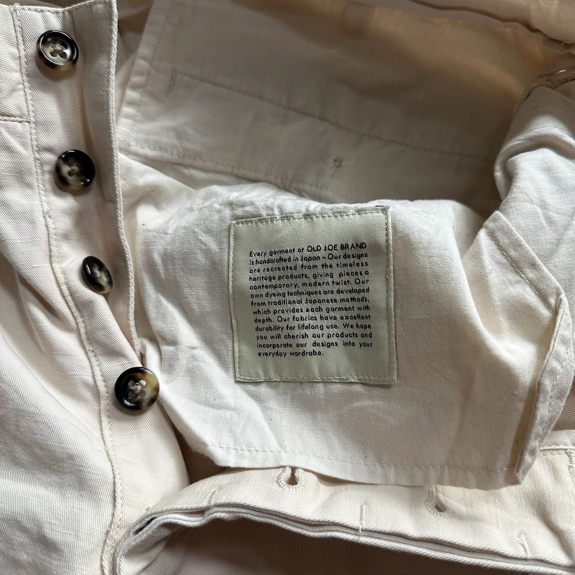 Old Joe OLD JOE Cotton Linen White Pants Size US 32 / EU 48 - 7 Thumbnail