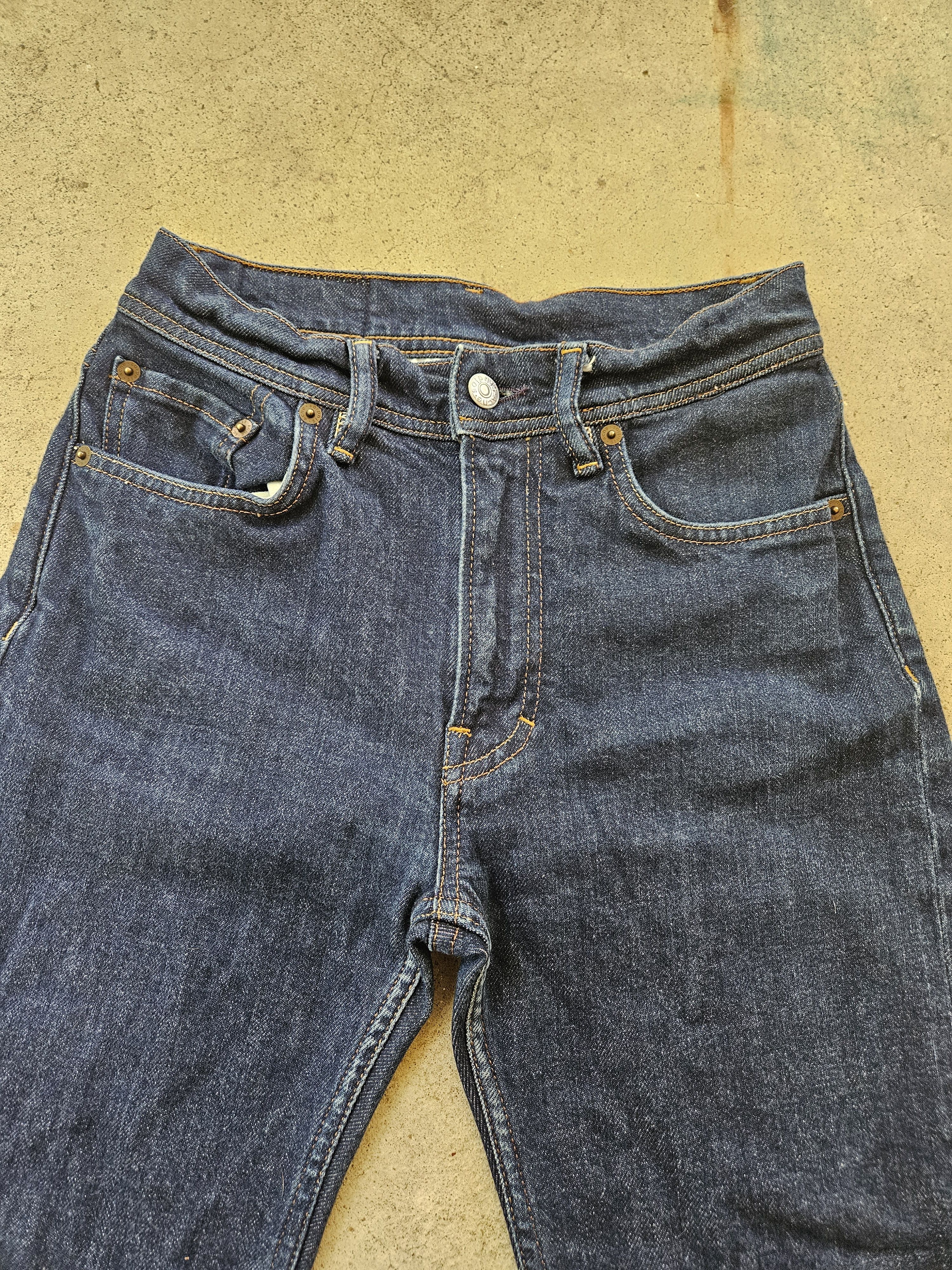 Acne Studios Melk Indigo Leather Back Patch Blue Denim Jeans Size 25" / US 0 / IT 36 - 5 Thumbnail