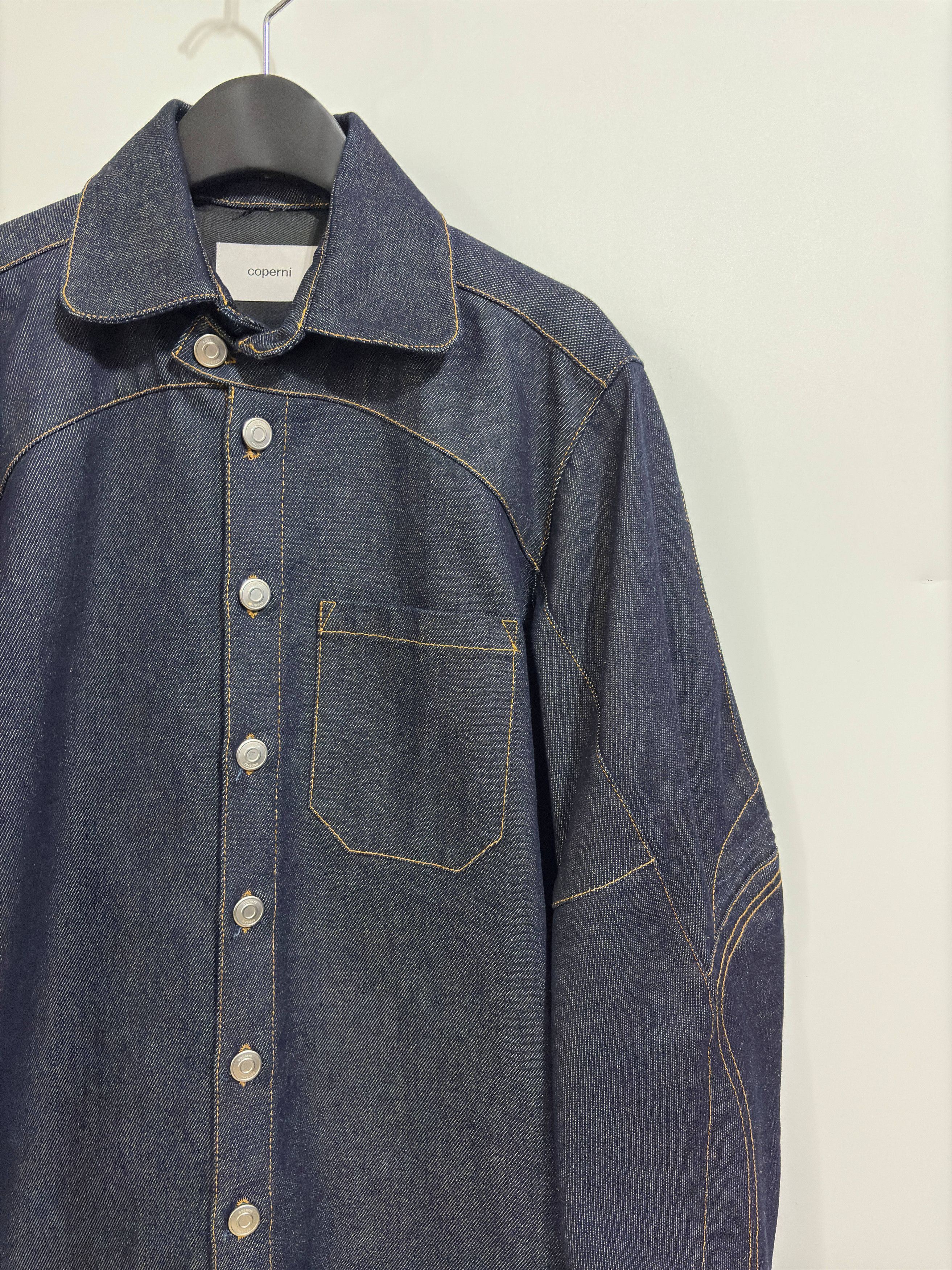 Coperni Indigo Denim Rider Biker Shirt Size S / US 4 / IT 40 - 2 Thumbnail
