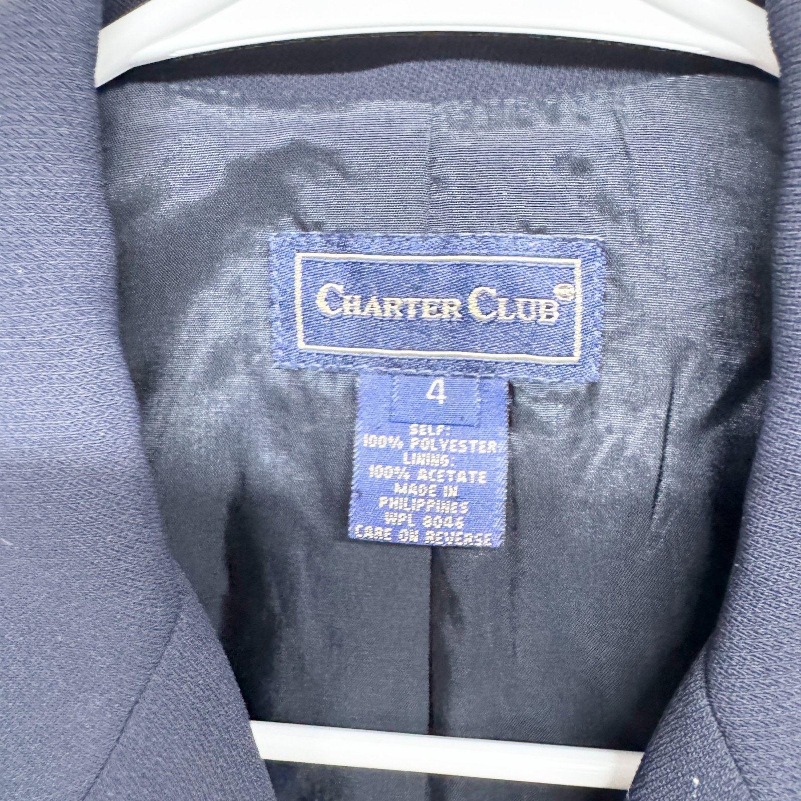 Vintage Vtg Charter Club Jacket Size 4 Collared 4-Button Sport Coat Size S / US 4 / IT 40 - 3 Thumbnail