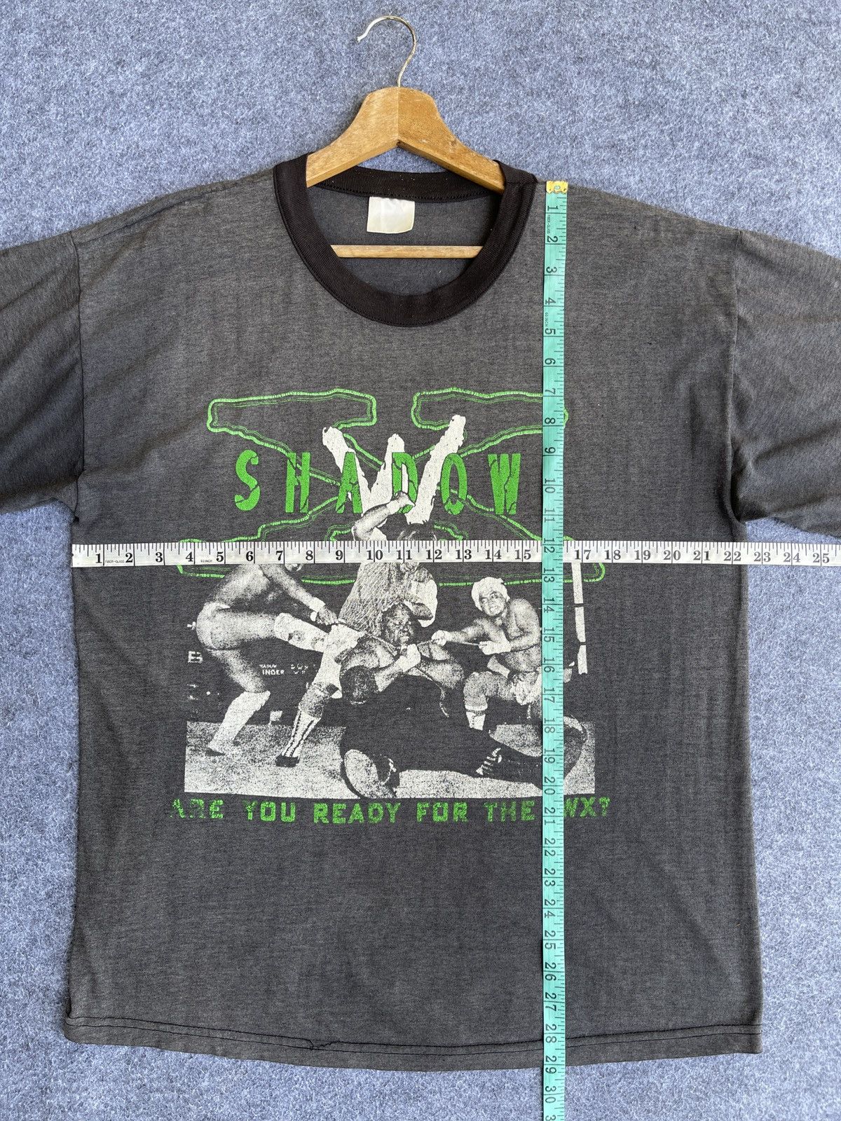 Vintage Rare🔥SUN Faded Vtg90s SHADOW WX Japan Wrestling T Shirt Size US XL / EU 56 / 4 - 12 Thumbnail
