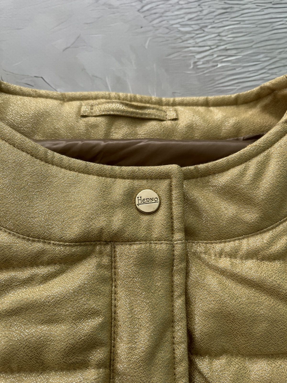 Herno HERNO Lurex Quilted Down Jacket Size: 42 Size L / US 10 / IT 46 - 4 Thumbnail