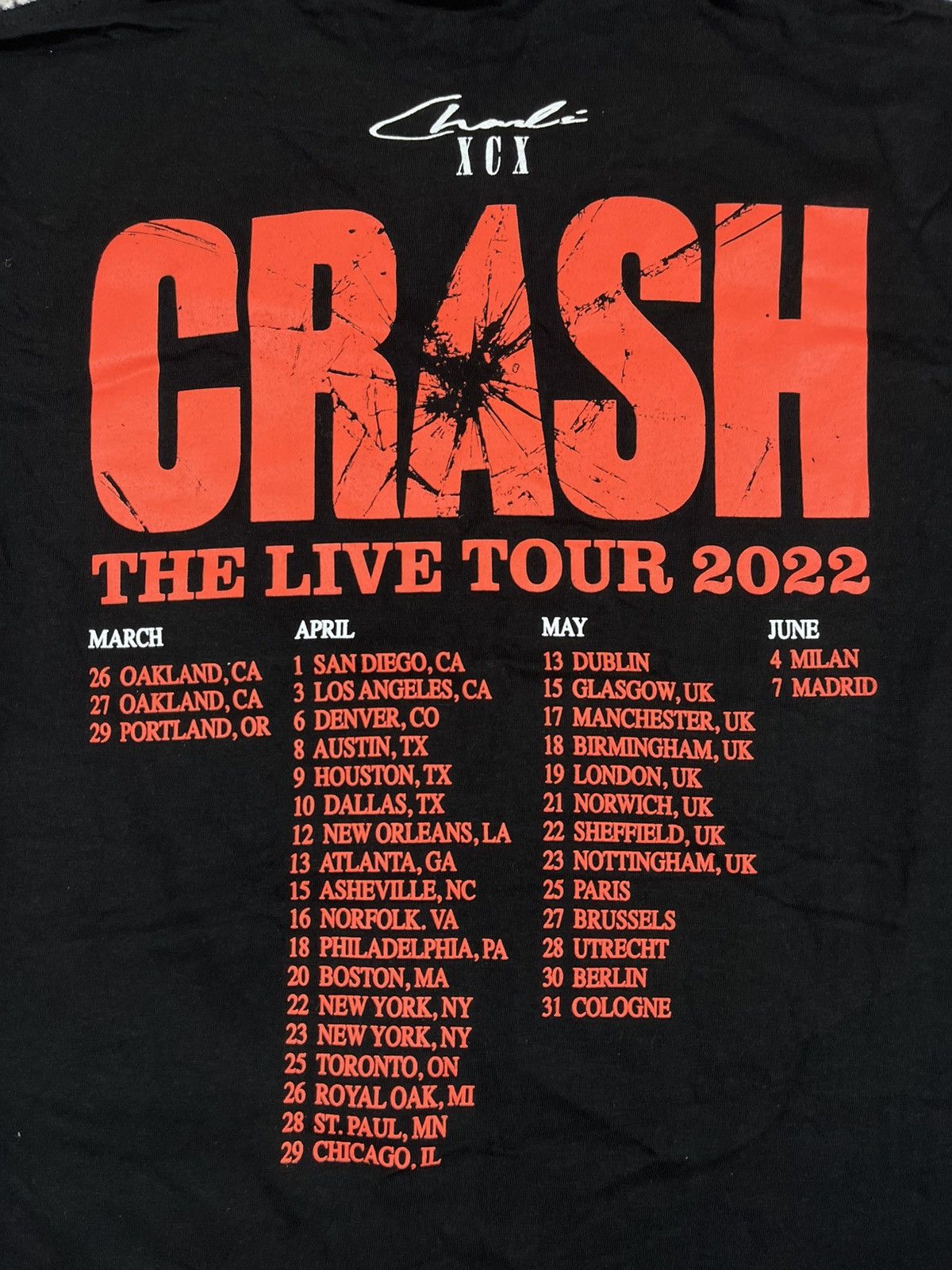 Band Tees Charli XCX Crash The Live Tour 2022 Tee USA Rare Size US S / EU 44-46 / 1 - 6 Thumbnail