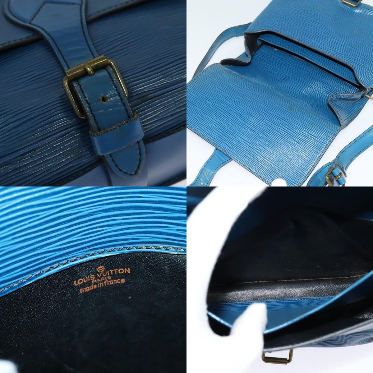 Louis Vuitton LOUIS VUITTON Epi Cartouchiere MM Shoulder Bag Blue M52245 Size ONE SIZE - 11 Thumbnail