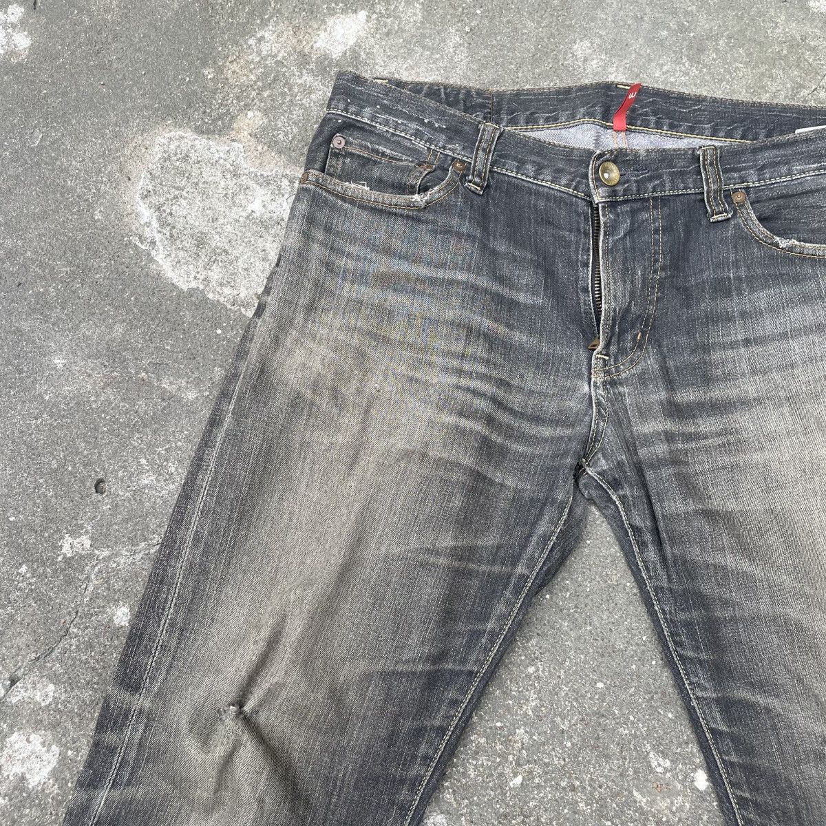 Undercover × Uniqlo Distressed Uniqlo UJ S001 MudWash Jeans Reguler Fit Straight Size US 34 / EU 50 - 3 Thumbnail
