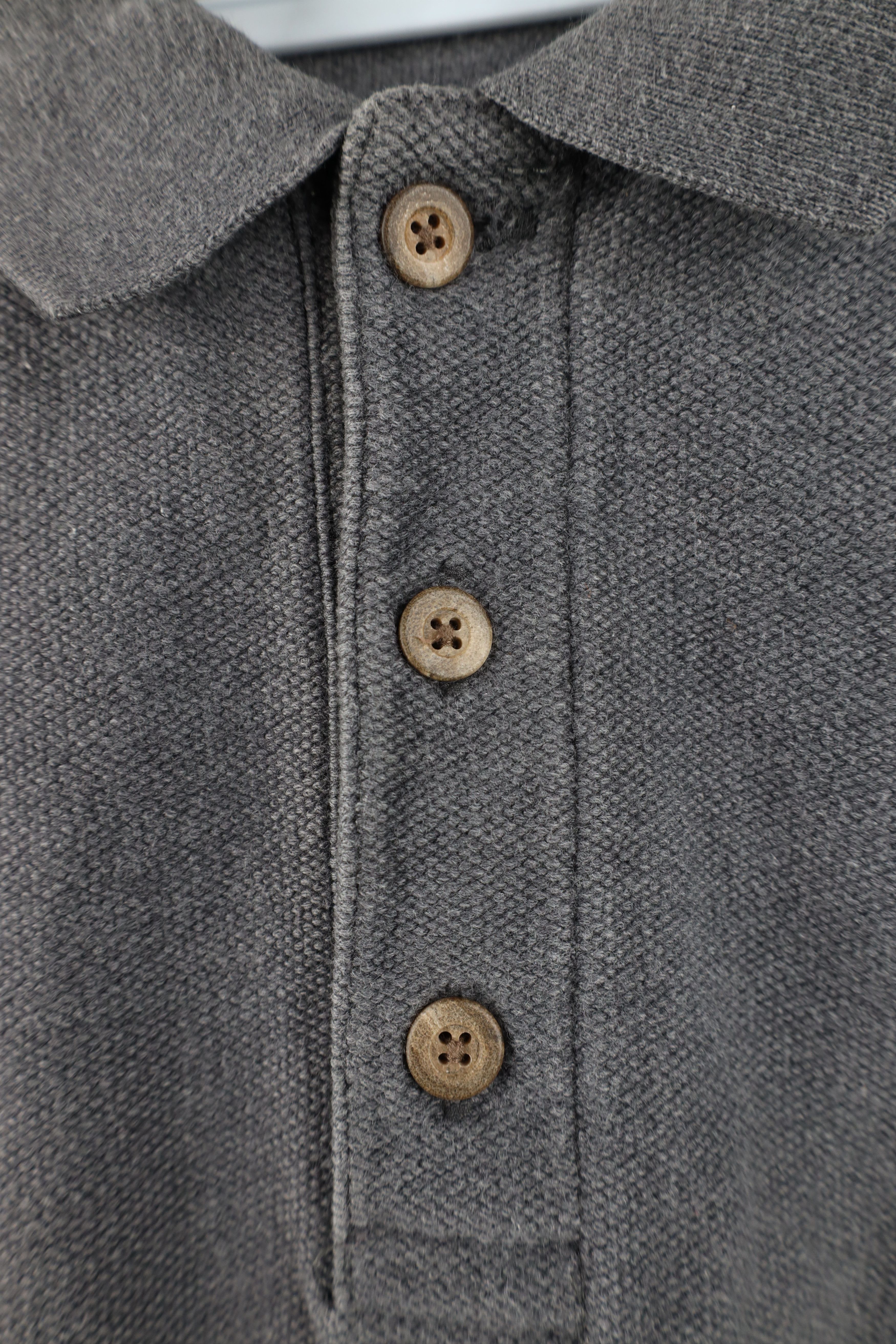 Lands' End Vintage 90s Lands End Heavyweight Weave Long Sleeve Polo USA Size US XL / EU 56 / 4 - 4 Thumbnail