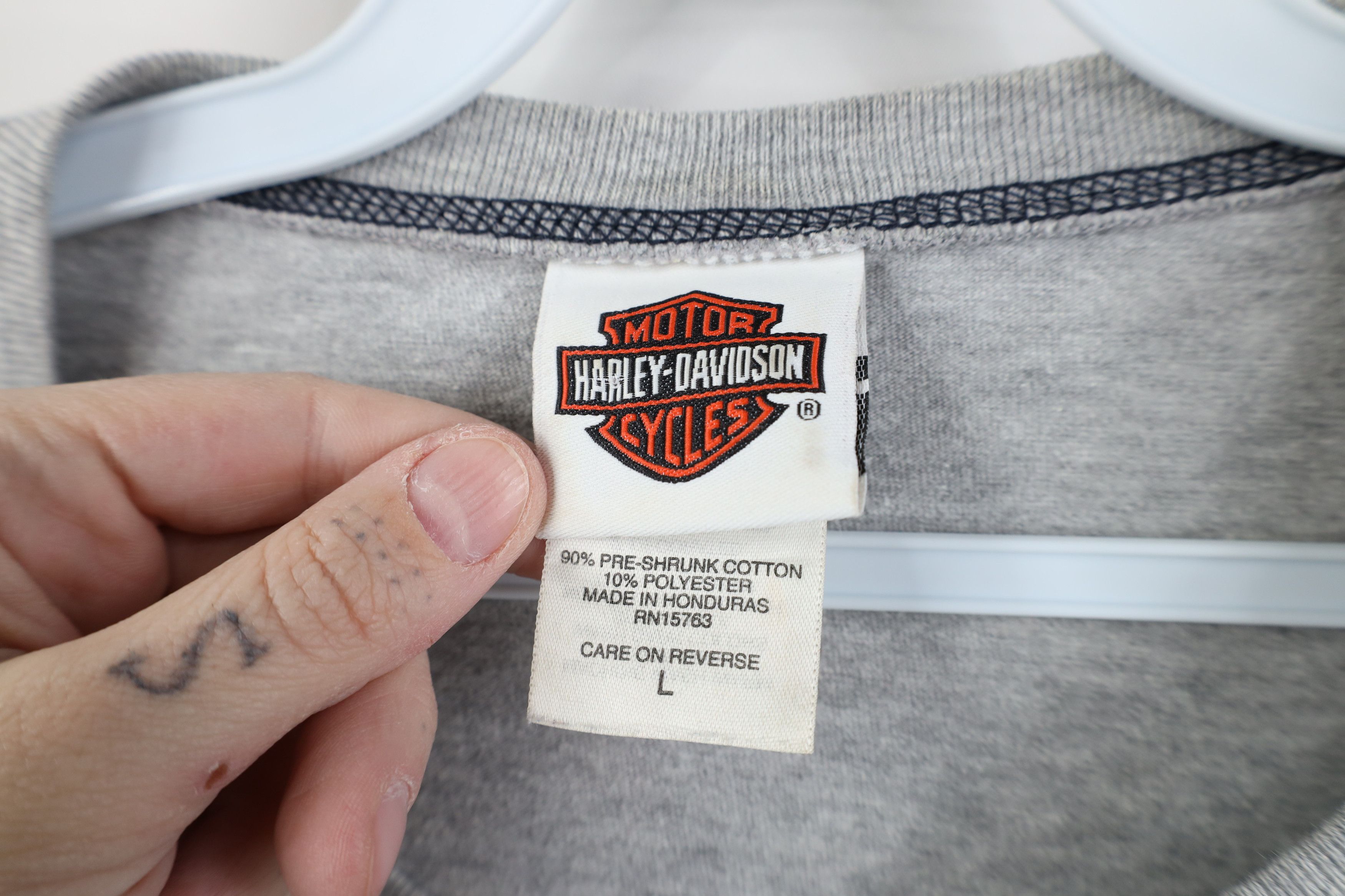 Harley Davidson Vintage Y2K Harley Davidson Seattle Long Sleeve T-Shirt Gray Size US L / EU 52-54 / 3 - 10 Thumbnail