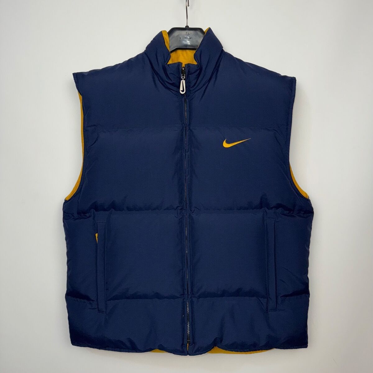 Nike NIKE 90s VINTAGE PUFFER REVERSIBLE DOWN VEST NAVY BLUE GILET Size US M / EU 48-50 / 2 - 2 Thumbnail