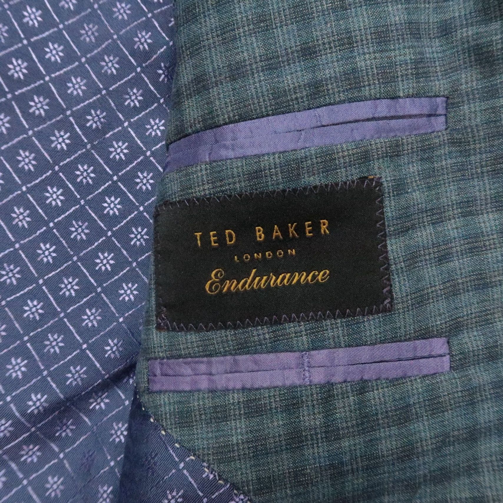 Ted Baker Ted Baker Blazer Mens 42R Gray Blue Endurance Plaid Wool Jacket Size 42R - 5 Thumbnail