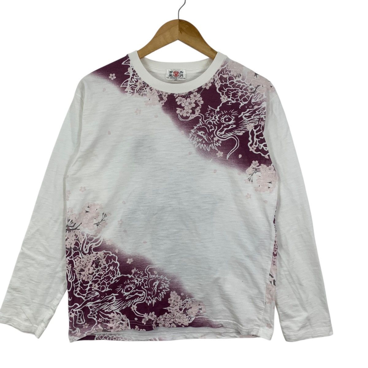 Other Vintage JAPAN TRADITIONAL GEISHA Sakura AOP Tee Shirt Top Size L / US 10 / IT 46 - 4 Thumbnail