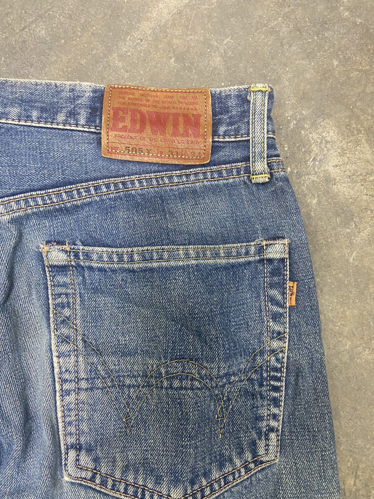 Beauty Beast 🔥 Flare🔥🔥🔥 Vintage Edwin 505X selvedge jeans distressed Size US 31 - 8 Thumbnail
