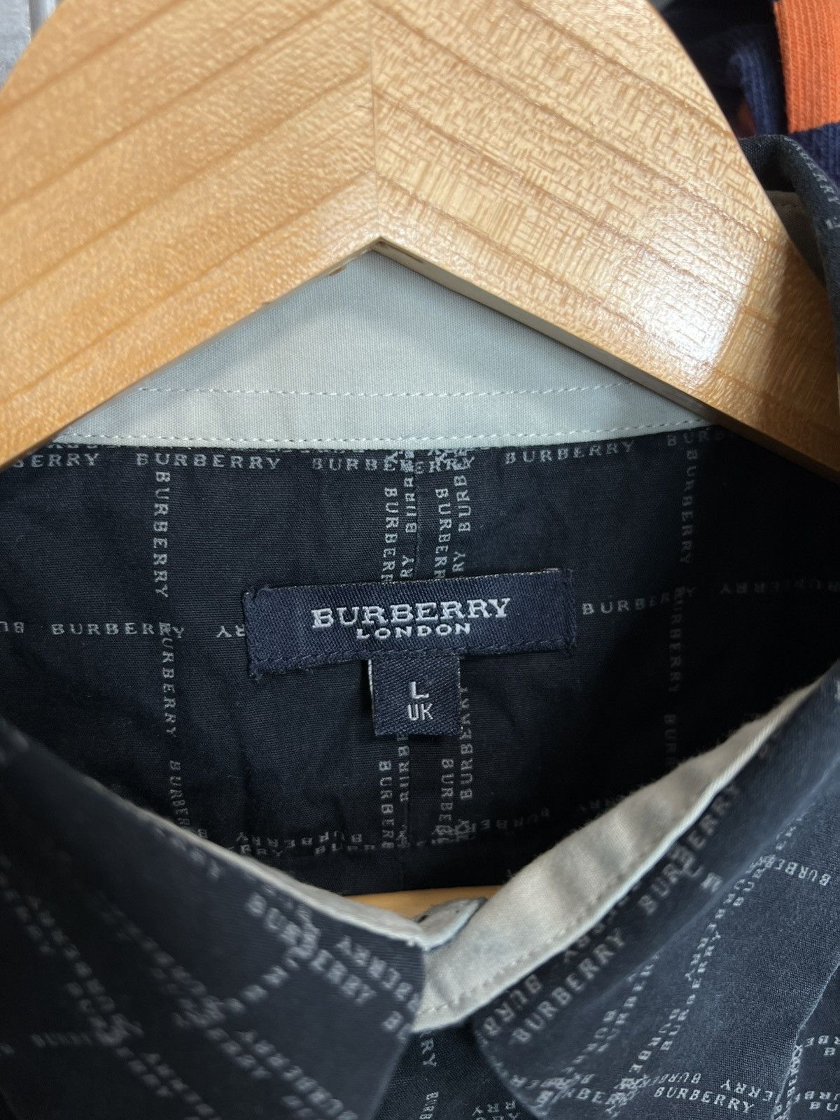 Burberry × Vintage Burberry Long Sleeve Shirt Button Up Plaid Monogram Print L Size US L / EU 52-54 / 3 - 5 Thumbnail