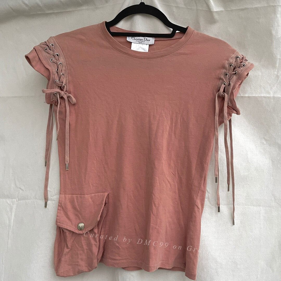 John Galliano Christian Dior 2000s Vintage Strap Top Size XS / US 0-2 / IT 36-38 - 1 Thumbnail