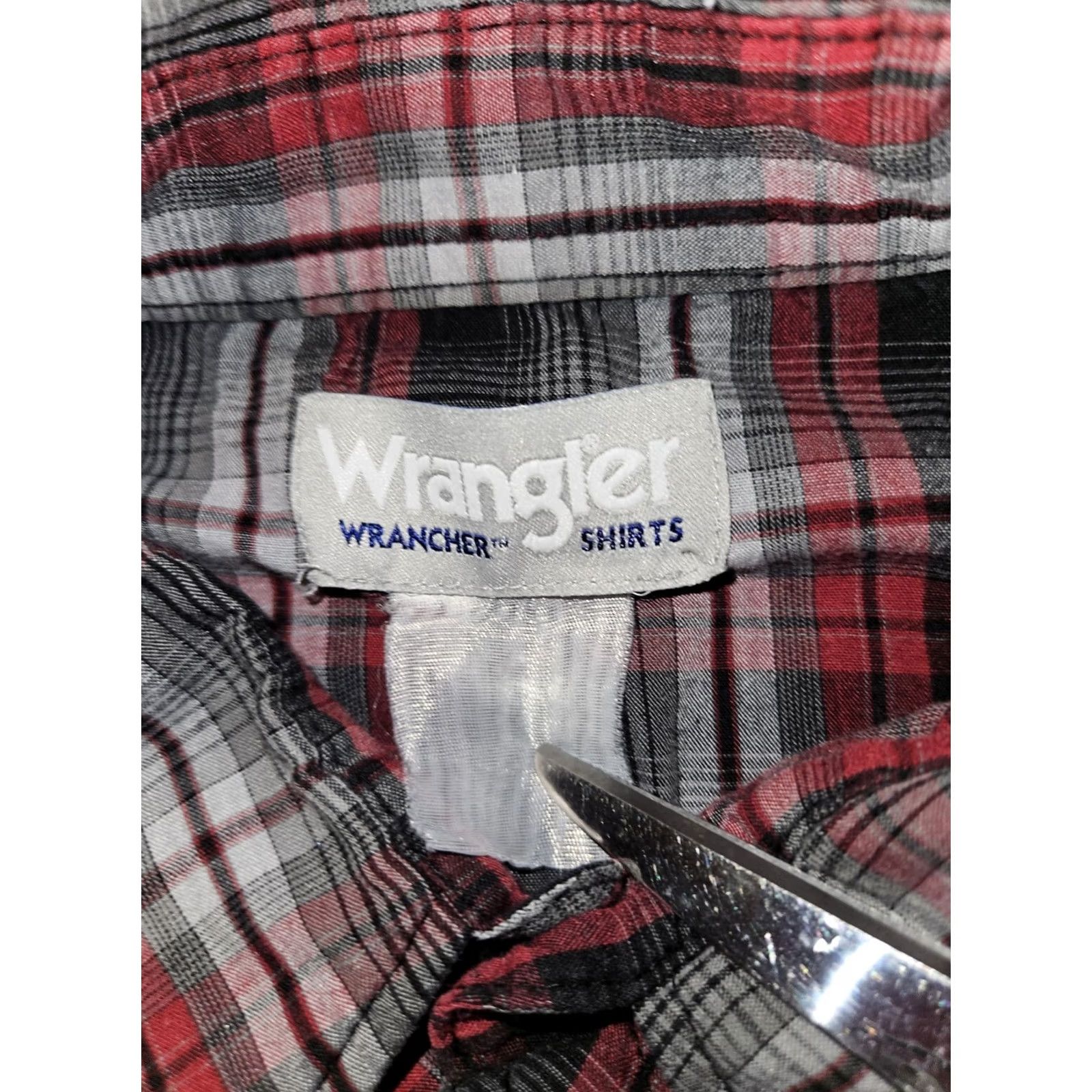 Wrangler Wrangler Shirt Mens 2XL Red Wrancher Pearl Snap Men Plaid Long Sleeve Western Size US XXL / EU 58 / 5 - 2 Thumbnail