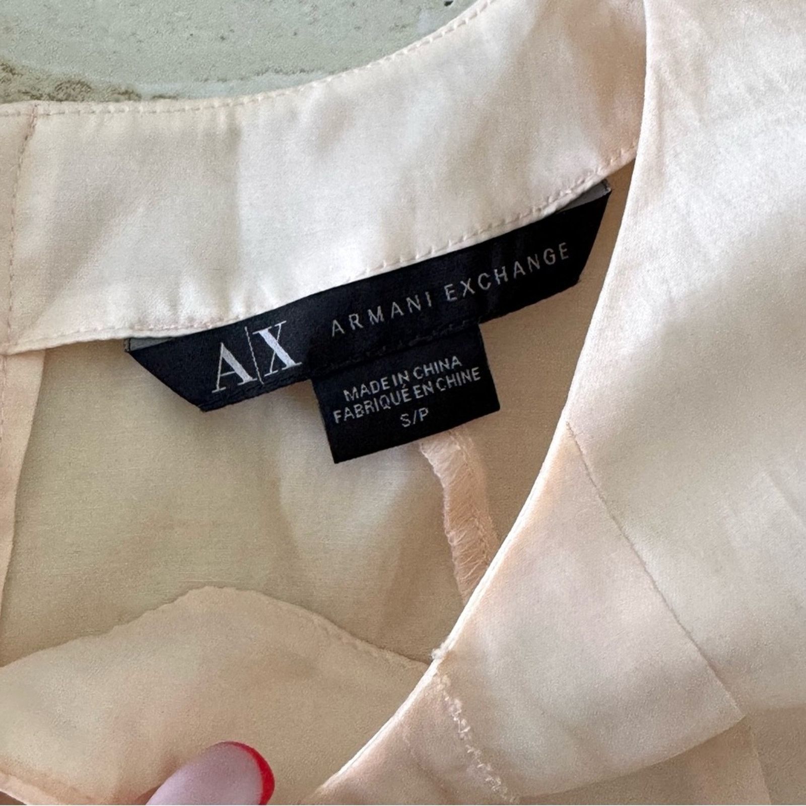 Armani Exchange ARMANI EXCHANGE Light Pink Blouse, Size S Size S / US 4 / IT 40 - 7 Thumbnail