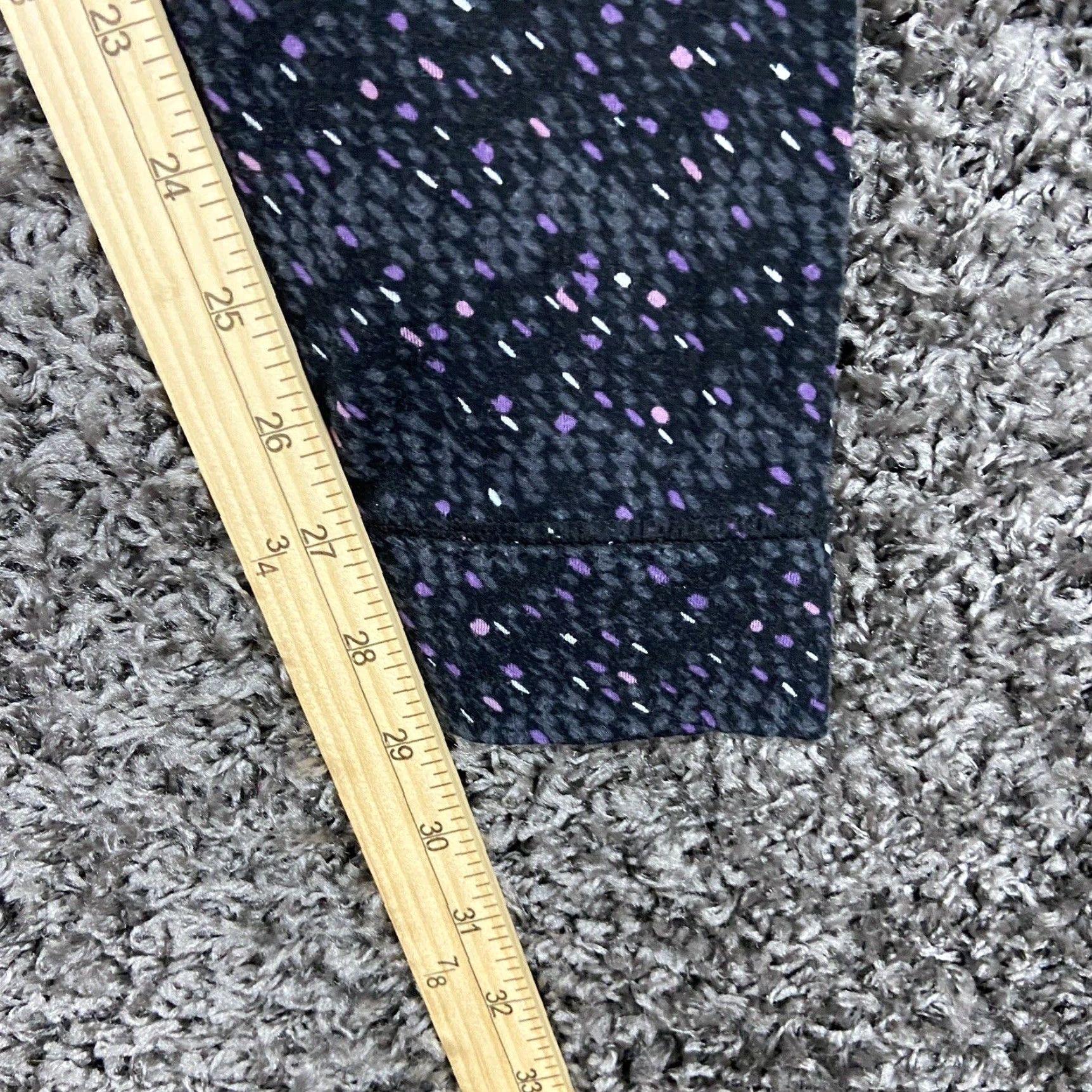 Vintage CUDDL DUDS Pajama Pants Women’s Large Black Purple Pattern Size 36" / US 14 / IT 50 - 6 Thumbnail