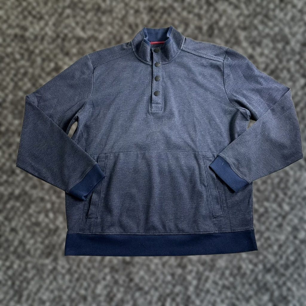 Tommy Bahama Tommy Bahama Quarter 1/4 Snap Pullover Sweater Blue Mens Large Casual Shirt Size US L / EU 52-54 / 3 - 1 Thumbnail