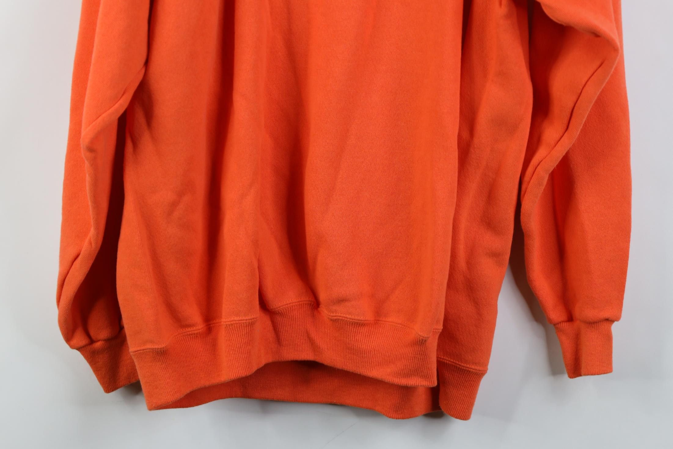 Vintage Vintage 90s Streetwear Blank Crewneck Sweatshirt Orange USA Size XL / US 12-14 / IT 48-50 - 10 Thumbnail
