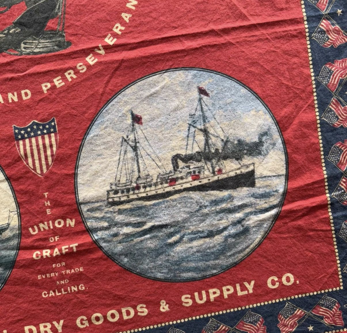 RRL Ralph Lauren RRL Ralph Lauren Double RL Nautical Large Bandana K22 Size ONE SIZE - 4 Thumbnail