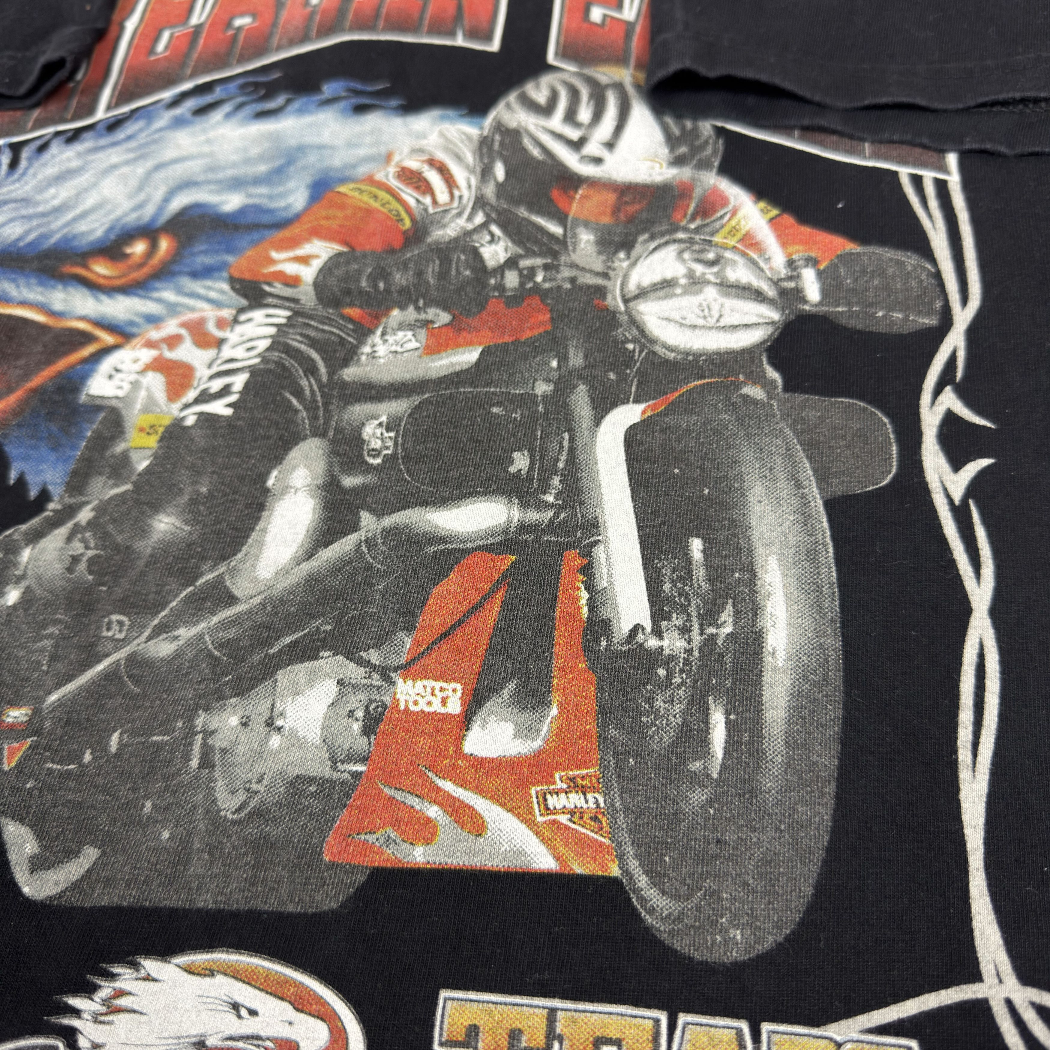 Harley Davidson Vintage Harley-Davidson Men's Black Printed Pullover T-Shirt Size US S / EU 44-46 / 1 - 3 Thumbnail