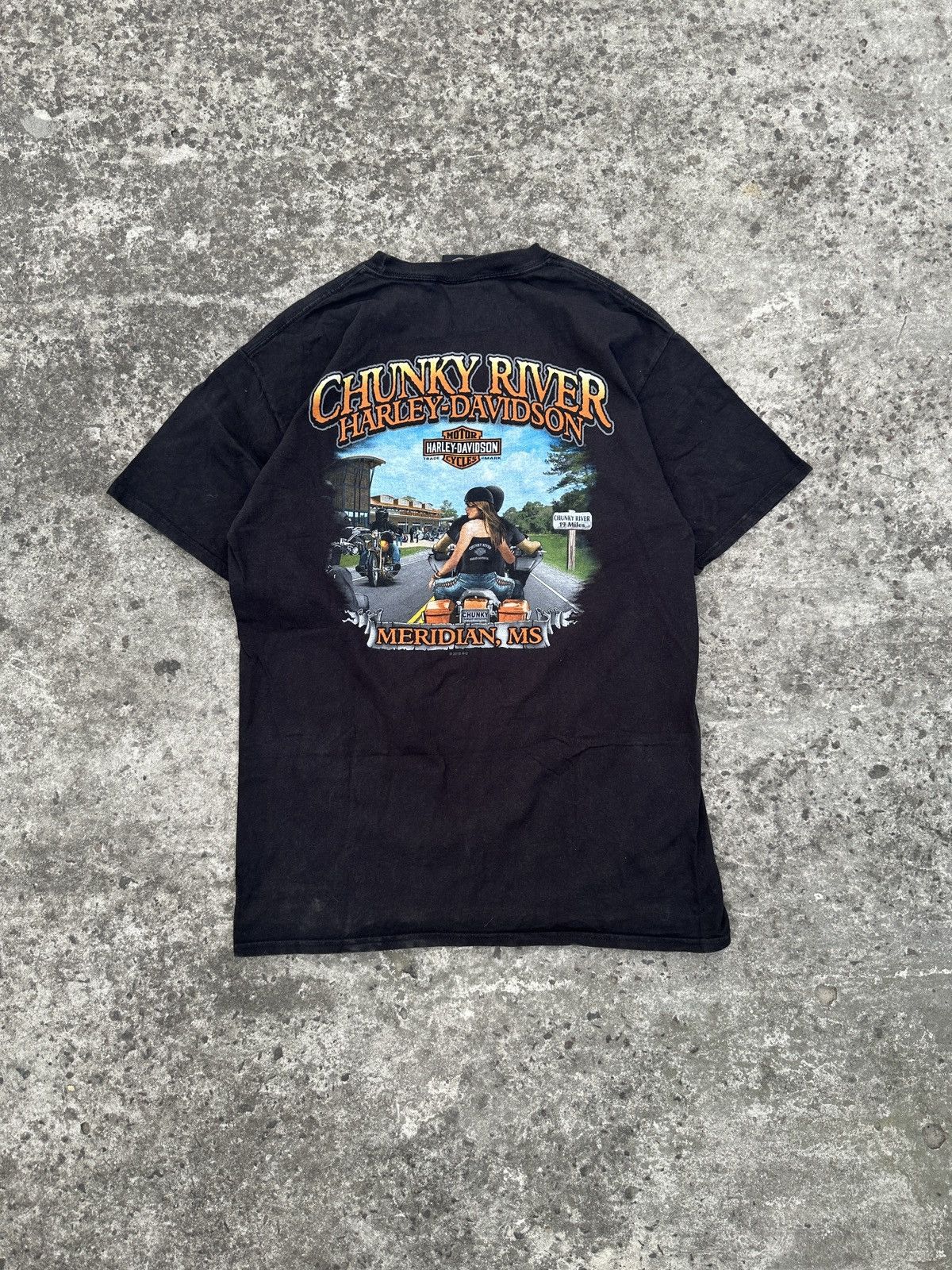 Harley Davidson Vintage Harley Davidson Chunky River Logo Very Rare USA L Size US L / EU 52-54 / 3 - 1 Thumbnail