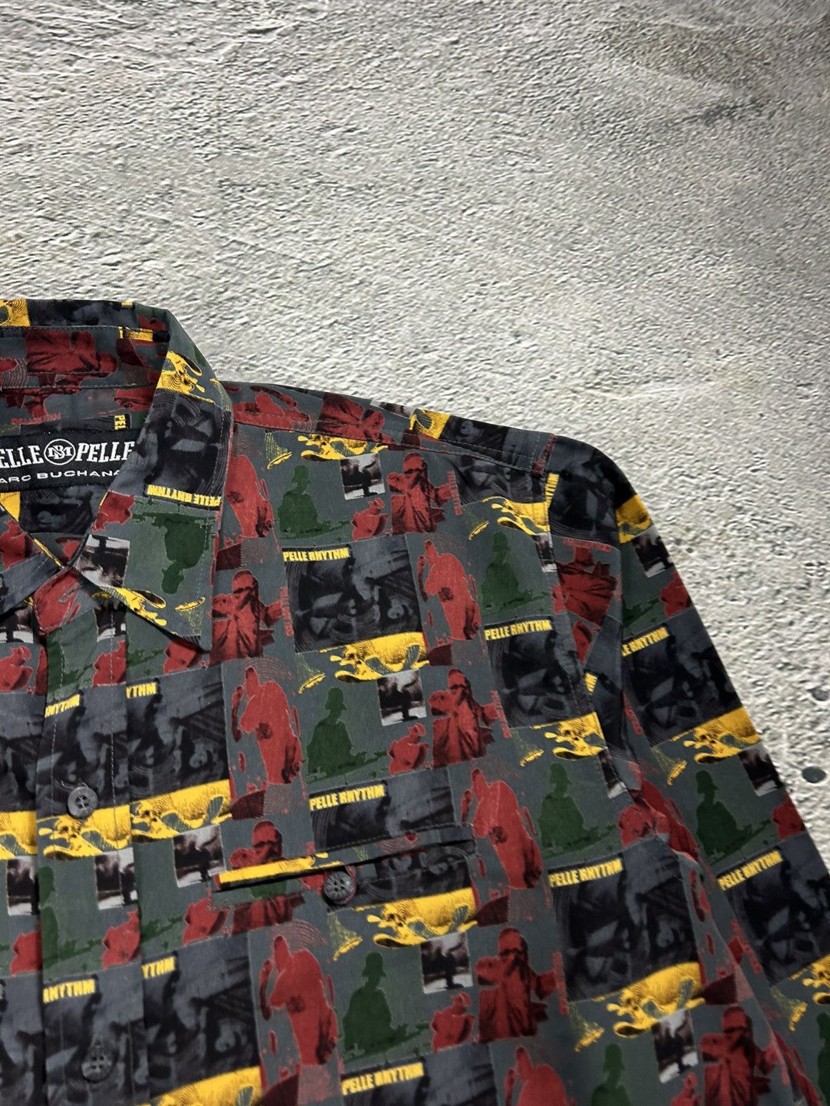 Pelle Pelle Pelle Pelle vintage full print Shirt button up music rhytm Size US L / EU 52-54 / 3 - 5 Thumbnail