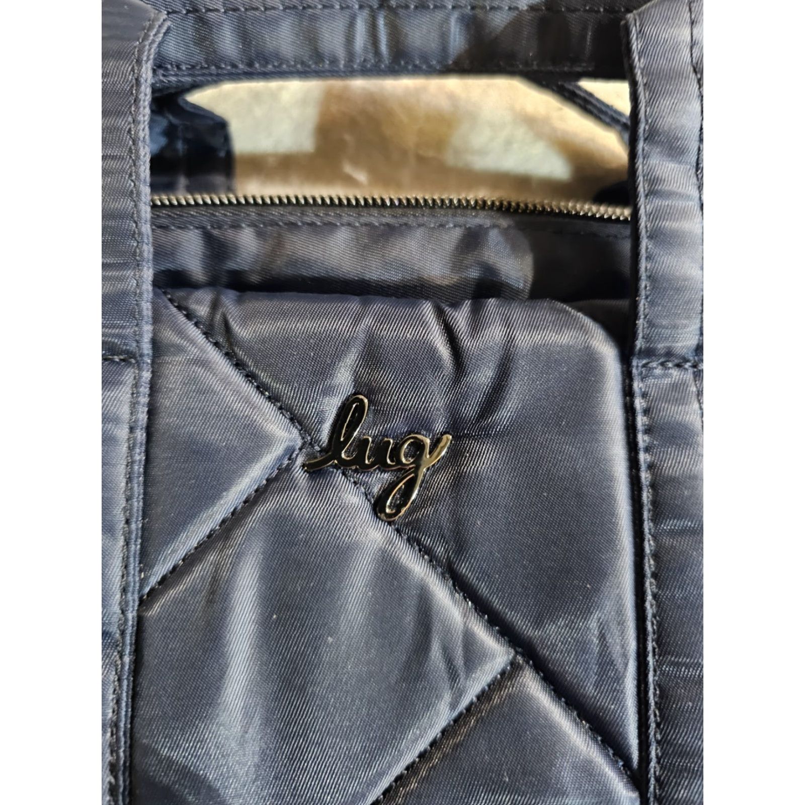 Vintage Lug Signature Dary Mini Crossbody Quilted Handbag Shoulder Bag Small Sz Dk Blue Size ONE SIZE - 2 Thumbnail