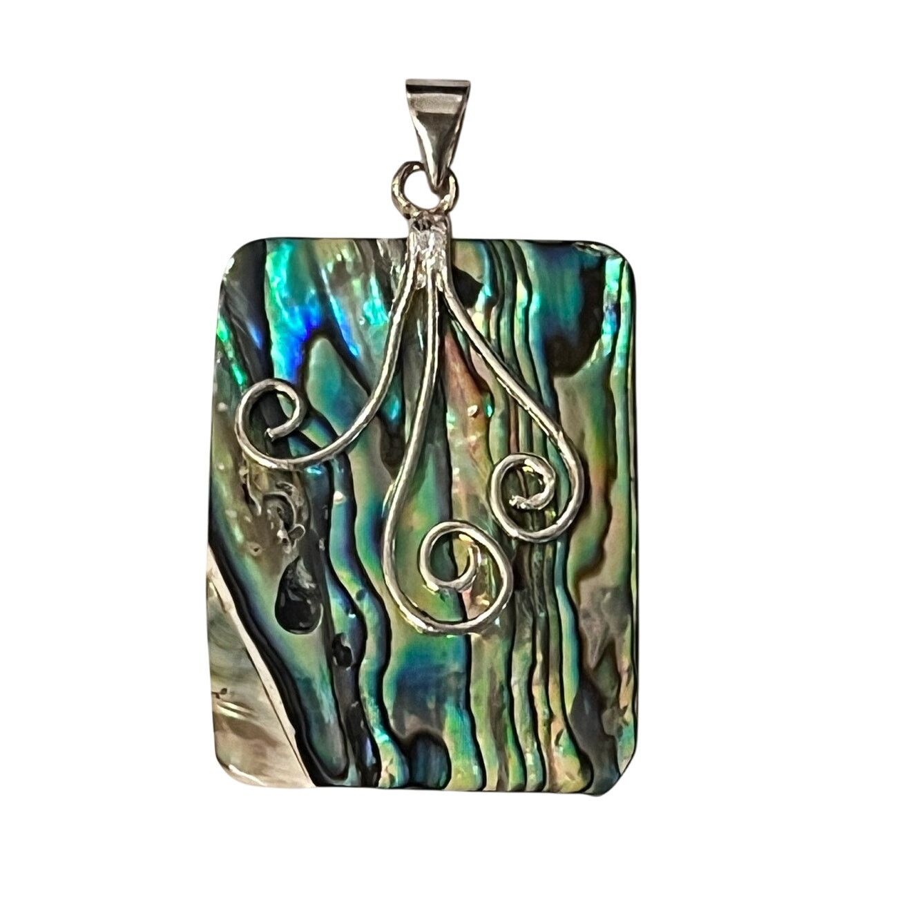 Other Abalone and Silver Rectangle Pendant Size ONE SIZE - 1 Thumbnail