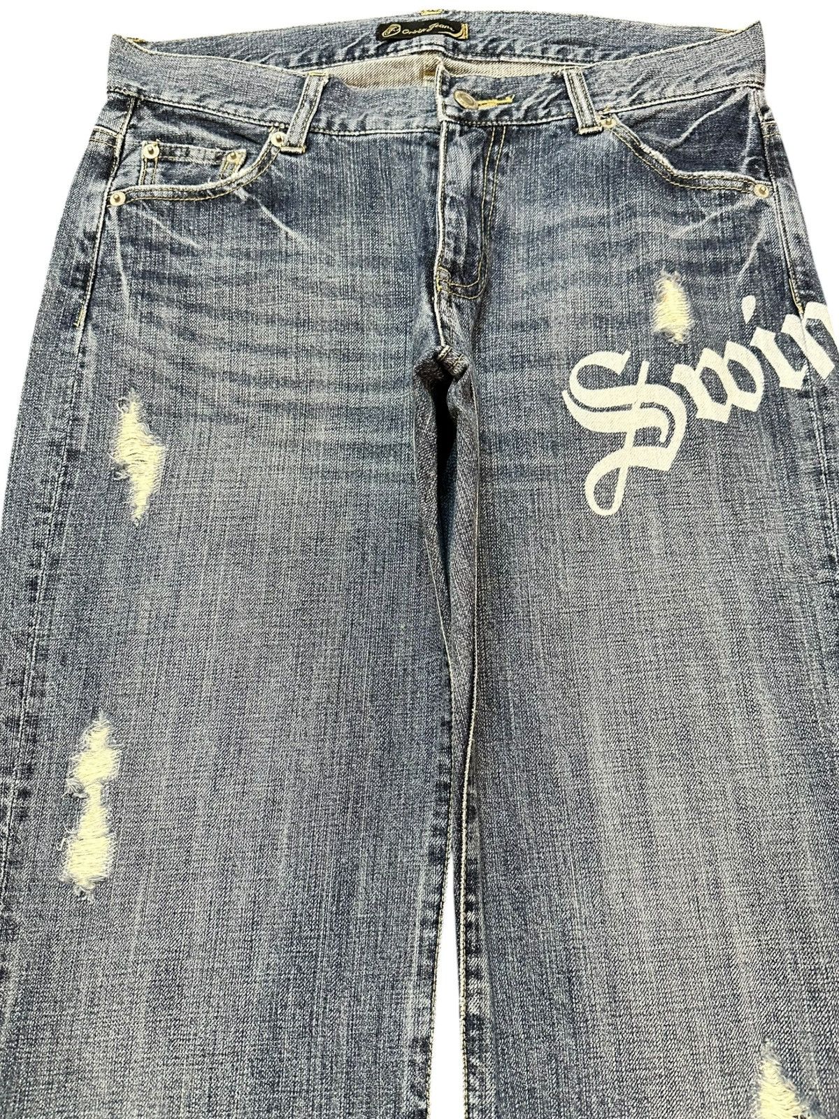 Hysteric Glamour Vintage Oririn Printed Grunge Distressed Denim Size US 30 / EU 46 - 2 Thumbnail