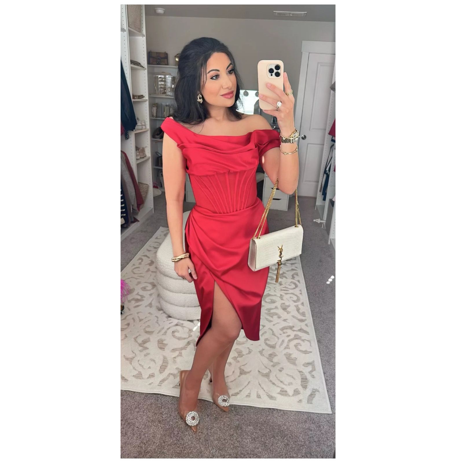 House of CB NWT HOUSE OF CB Lulu Corset One-Shoulder Satin Dress Small Size S / US 4 / IT 40 - 5 Thumbnail