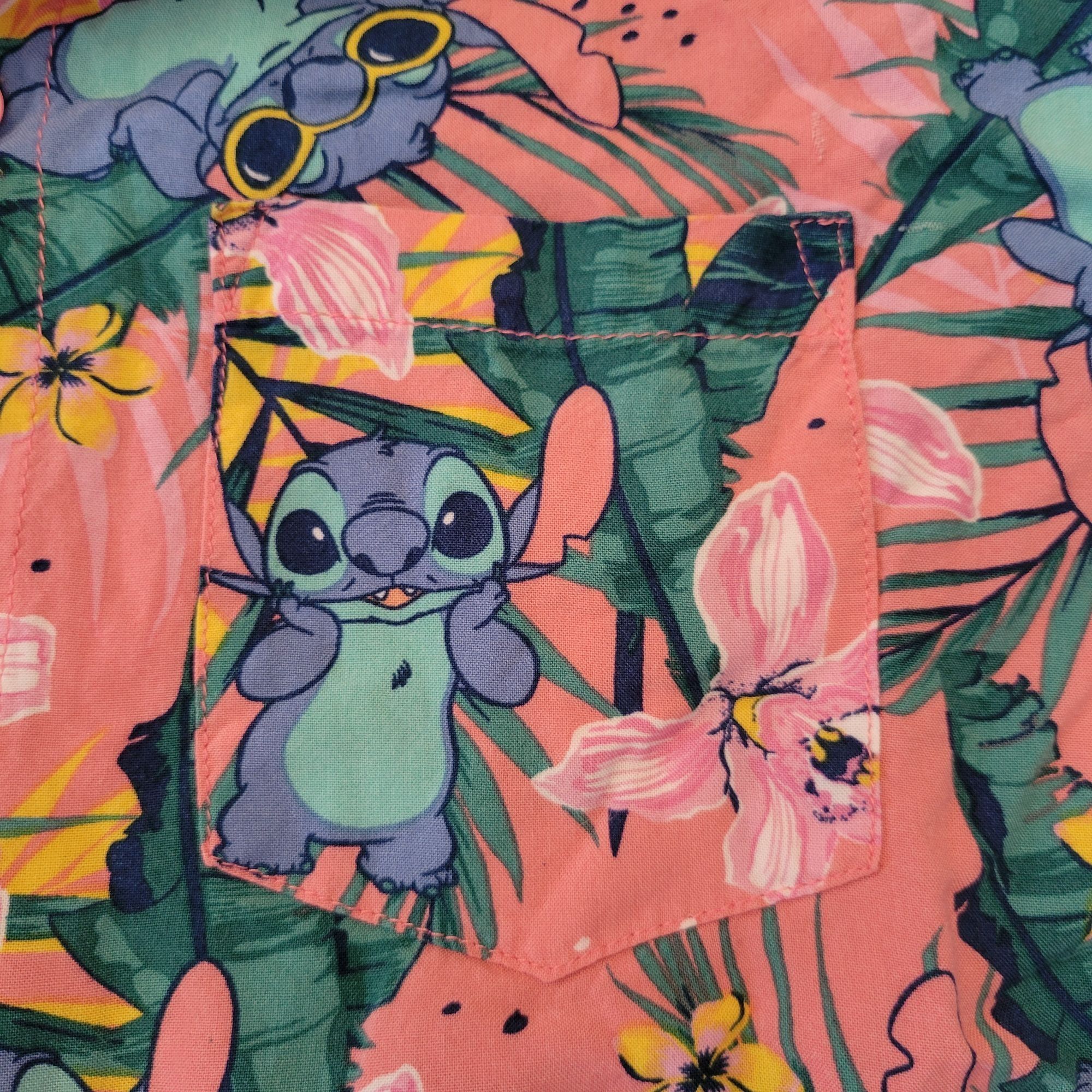 Disney Disney Lilo Stitch Hawaiian Shirt S Pink Tropical Cruise Vac Size US S / EU 44-46 / 1 - 4 Thumbnail