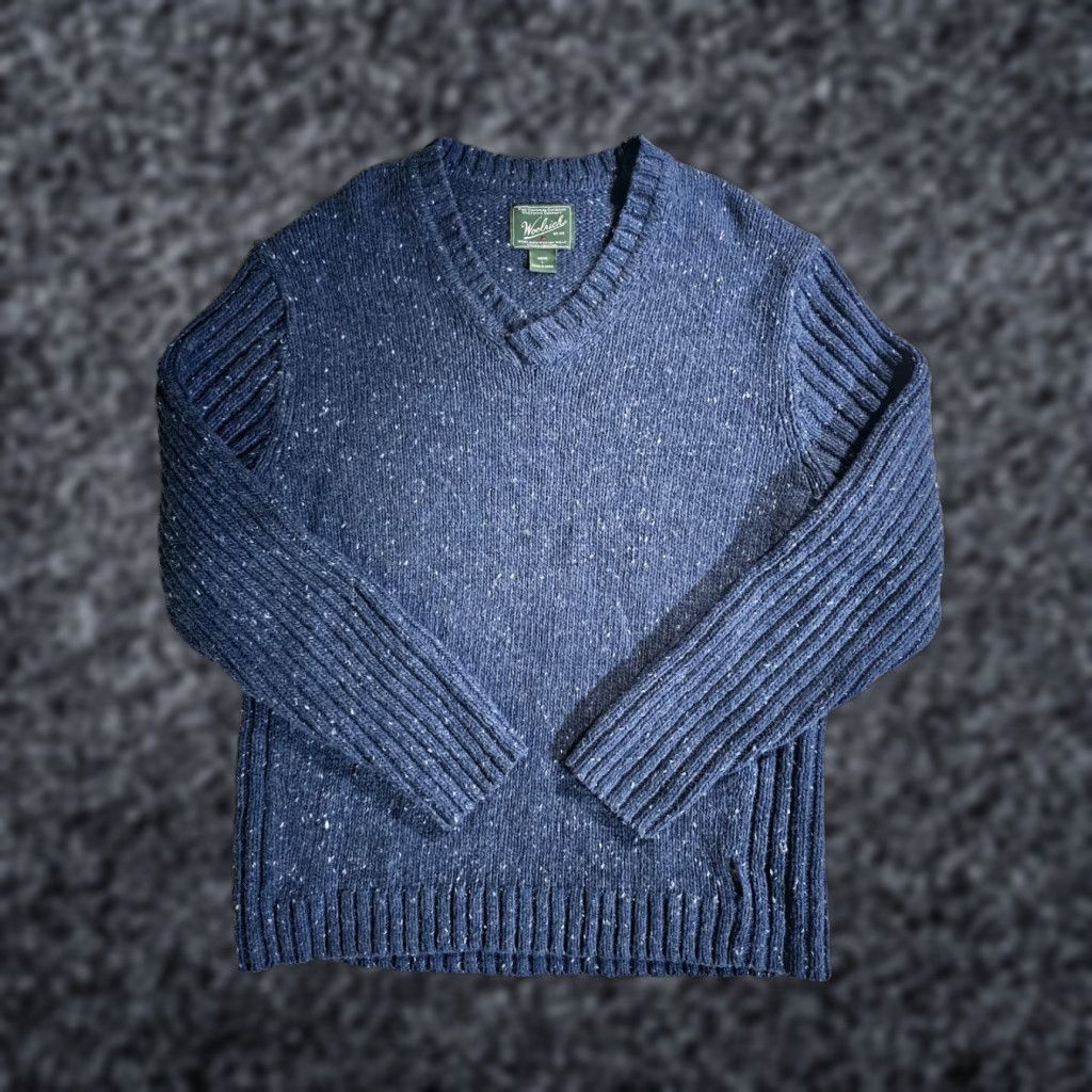 Vintage VINTAGE Woolrich Classic V-Neck Cable Knit Wool Blend Sweater Mens Large Blue Woolrich Sweater Pullover Classic Mens Size L Blue Size US L / EU 52-54 / 3 - 1 Thumbnail