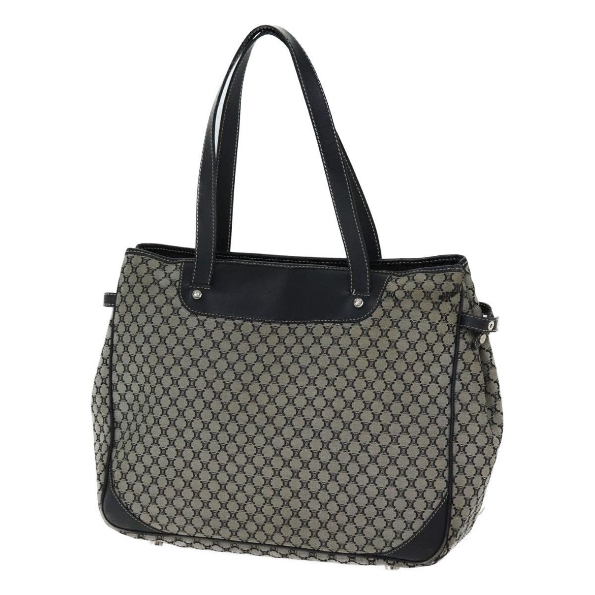 Celine CELINE Macadam Canvas Hand Bag Gray Size ONE SIZE - 4 Thumbnail