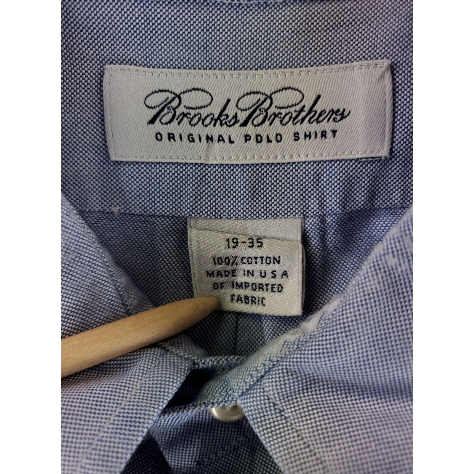 Brooks Brothers Brooks Brothers Shirt Button Down OCBD Blue Made USA Mens 3XL 19-35 Long Sleeve Big & Tall Men Size US XXL / EU 58 / 5 - 2 Thumbnail