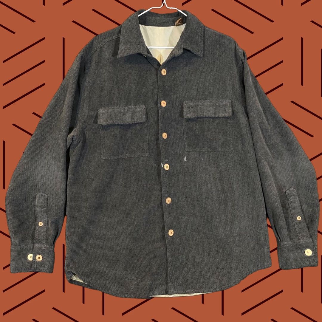 Vintage Kahala Shirt Mens Medium Faded Gray Button Up Heavyweight Pocket Long Sleeve Top Size US M / EU 48-50 / 2 - 1 Thumbnail