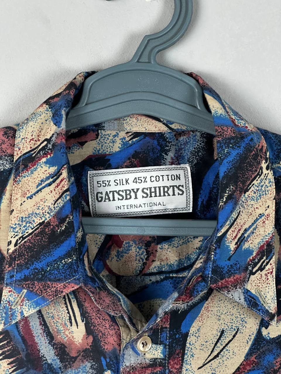 Designer Vintage Painted Graphic Print Silk Long Sleeve Shirt Size US L / EU 52-54 / 3 - 4 Thumbnail
