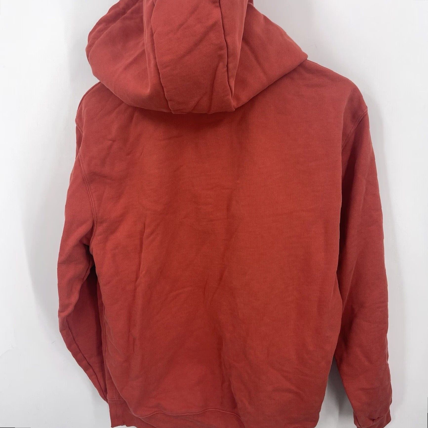 Frame FRAME Hoodie Mens Large Orange Classic Fit Zip Pocket Pullover Knit. Size US L / EU 52-54 / 3 - 4 Thumbnail