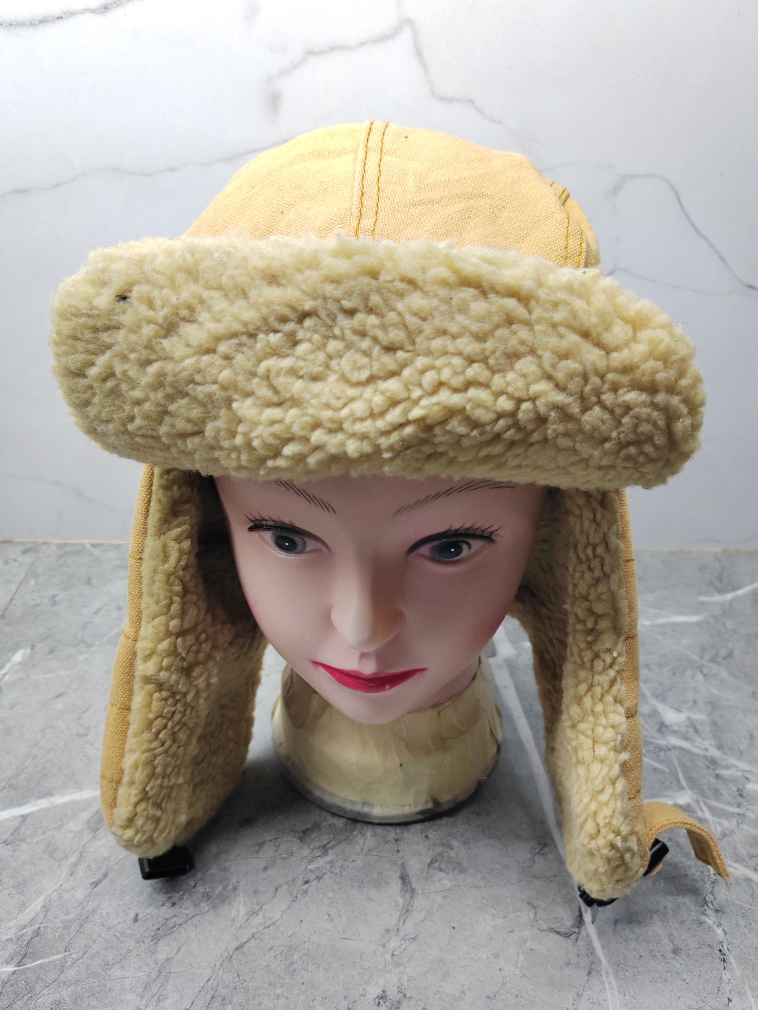 Japanese Brand Vintage Y2k Fleece Earflap Cap Hat Size ONE SIZE - 2 Thumbnail